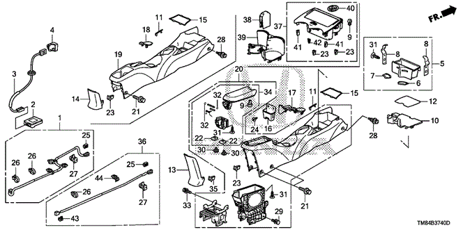 INTERIOR / BUMPER/CONSOLE for 2012 Honda INSIGHT #1