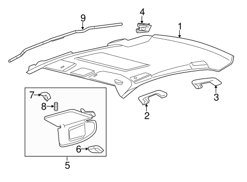 MKZ INTERIOR TRIM - ROOF