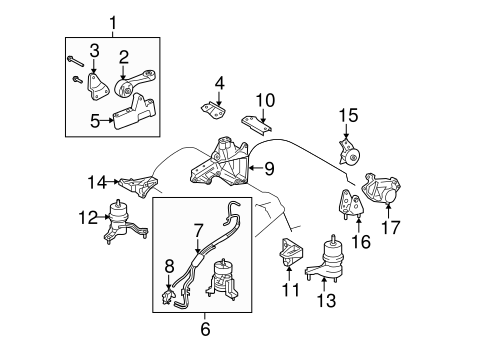 ENGINE/ENGINE & TRANS MOUNTING for 2008 Toyota Highlander #1