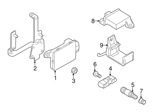 Cayenne TIRE PRESSURE MONITOR COMPONENTS