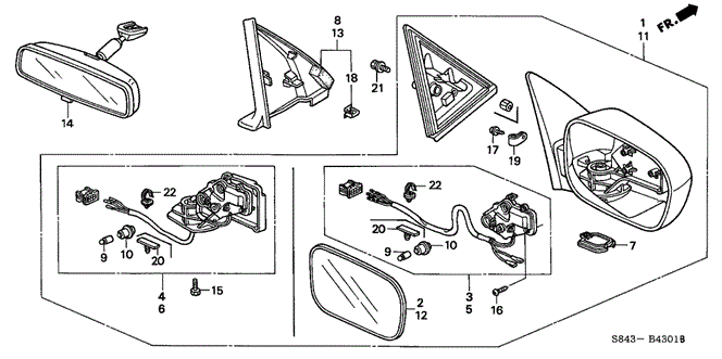 INTERIOR / BUMPER/MIRROR (2) for 2001 Honda ACCORD SEDAN #1