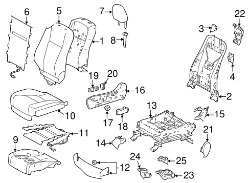 ELECTRICAL/POWER SEATS for 2015 Toyota Highlander #3