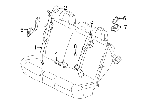 Mariner REAR SEAT BELTS