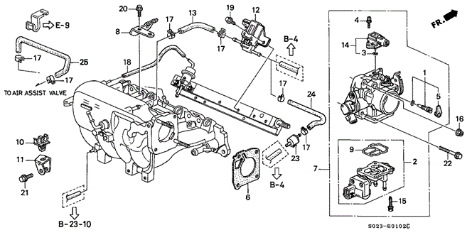 Engine/Throttle Body (VTEC) (AT) for 2000 Honda CIVIC COUPE #1
