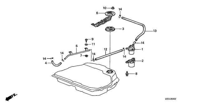 ELECTRICAL / EXHAUST / HEATER / FUEL/FUEL PUMP (CARBURETOR) for 1989 Honda ACCORD SEDAN #1