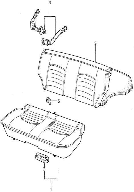 INTERIOR / BUMPER/REAR SEAT - SEAT BELT (1) for 1981 Honda ACCORD HATCHBACK #1