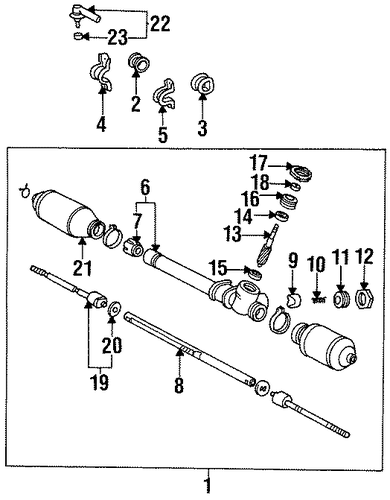 STEERING/STEERING GEAR & LINKAGE for 1997 Toyota Tercel #2
