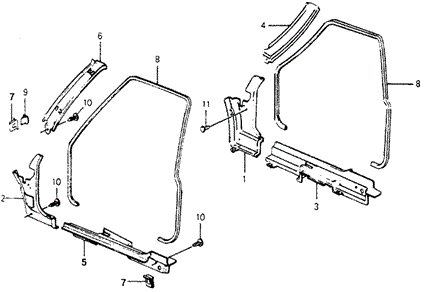 INTERIOR / BUMPER/DOOR TRIM for 1978 Honda ACCORD HATCHBACK #1