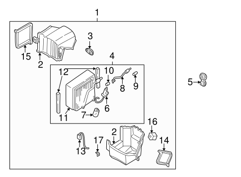 Evaporator Components for 2001 Nissan Frontier #0