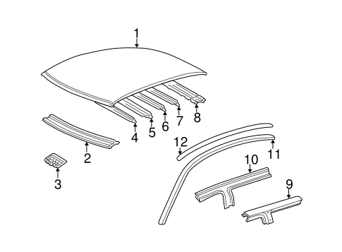 BODY/ROOF & COMPONENTS for 2003 Toyota Avalon #2