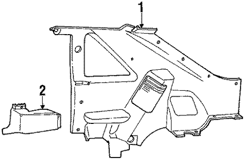 Mustang INTERIOR TRIM - QUARTER PANELS 2