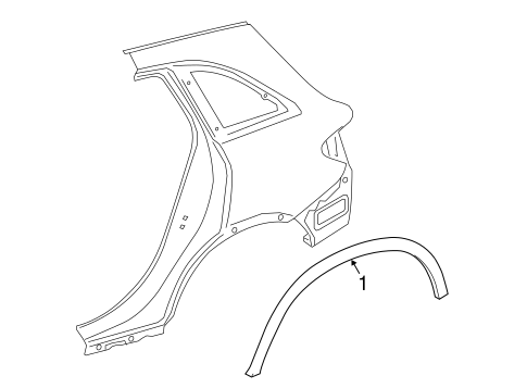 Exterior Trim - Quarter Panel for 2017 Mercedes-Benz GLC 43 AMG® #0