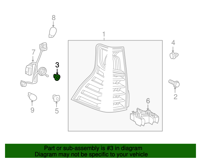 Tail Lamp Guide for 2013 Lexus GX460814960E020 Find Toyota Parts at Discount Toyota Parts