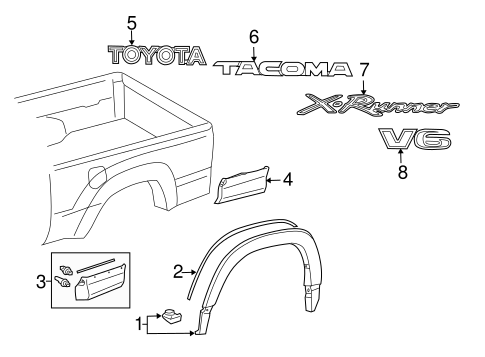 BODY/EXTERIOR TRIM - PICK UP BOX for 2008 Toyota Tacoma #1