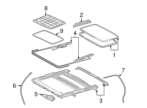 BODY/SUNROOF for 2004 Toyota Highlander #1