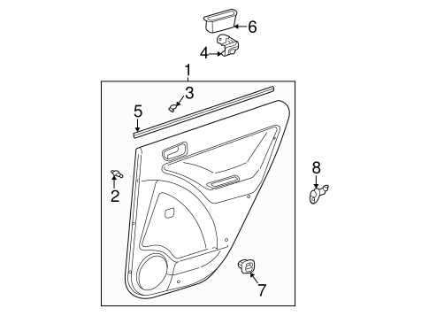 Vibe INTERIOR TRIM - REAR DOOR