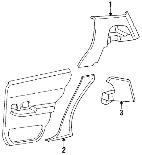 Grand Marquis INTERIOR TRIM - QUARTER PANELS