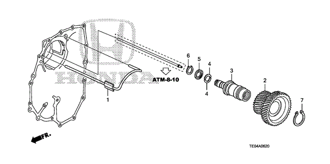 TRANSMISSION - AUTOMATIC/AT IDLE SHAFT (L4) for 2010 Honda ACCORD COUPE #1