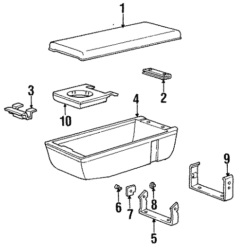 Front Armrest for 1991 Pontiac Grand Prix #0