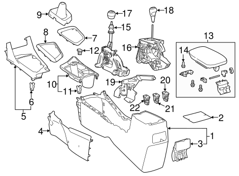 BODY/CENTER CONSOLE for 2014 Toyota Corolla #1