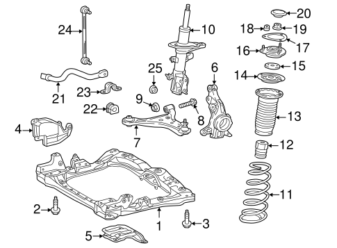 FRONT SUSPENSION/STABILIZER BAR & COMPONENTS for 2012 Scion iQ #1