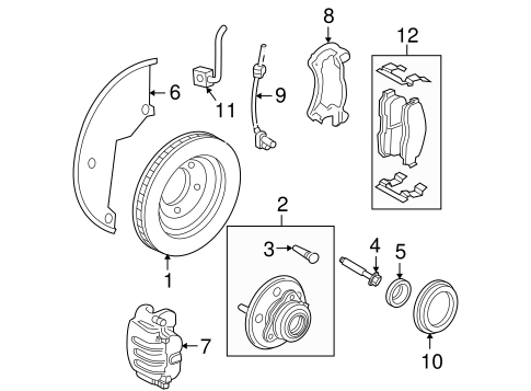 Brakes/Front Brakes for 2010 Ford Explorer #2