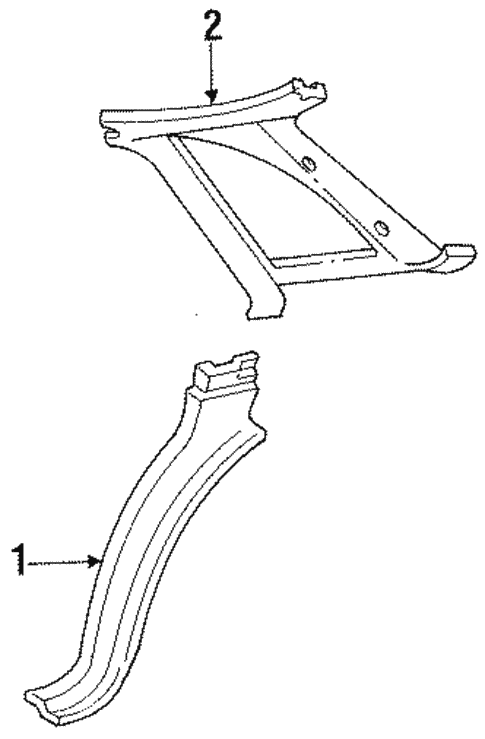 Interior Trim - Quarter Panels for 1994 Mercury Topaz #1
