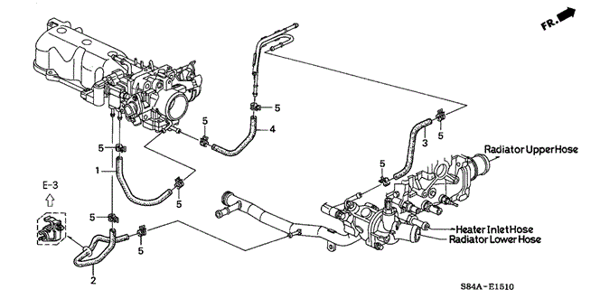 ENGINE/WATER HOSE for 2002 Honda ACCORD SEDAN #1