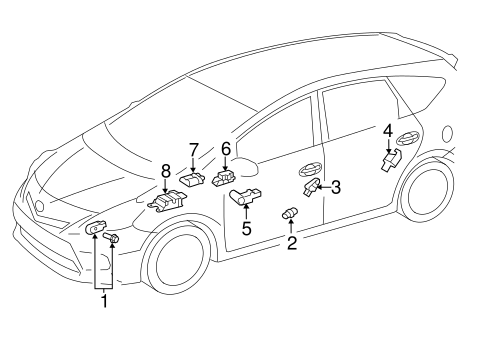 ELECTRICAL/AIR BAG COMPONENTS for 2014 Toyota Prius V #2