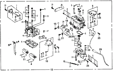 ENGINE/CARBURETOR ('77) for 1977 Honda ACCORD HATCHBACK #1