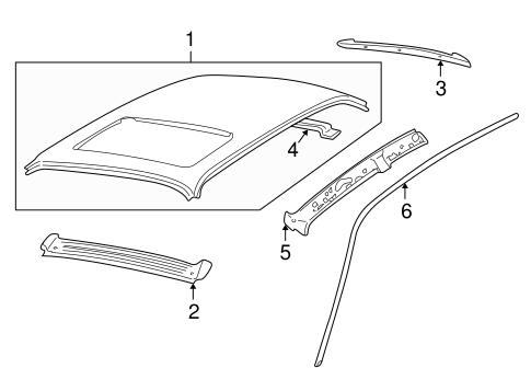 XJR EXTERIOR TRIM - ROOF