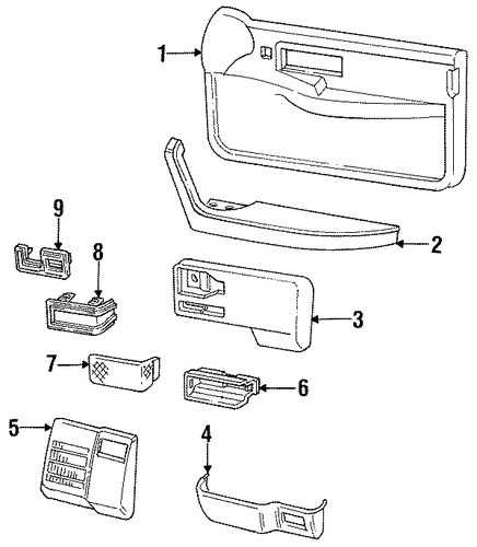Grand Am INTERIOR TRIM - FRONT DOOR
