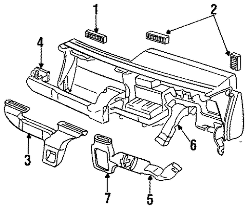 New Yorker INSTRUMENT PANEL COMPONENTS