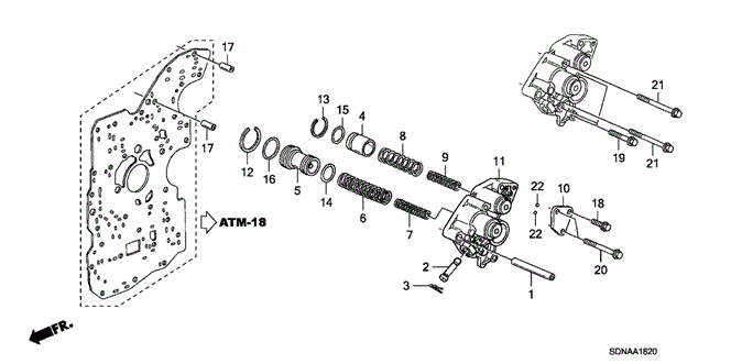Transmission - Automatic/AT Accumulator Body (V6) for 2007 Honda ACCORD COUPE #1