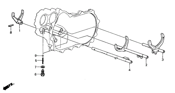 TRANSMISSION - MANUAL/MT SHIFT FORK for 1988 Honda ACCORD COUPE #1