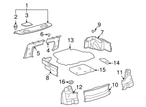 BODY/INTERIOR TRIM - REAR BODY for 1999 Toyota Camry #1