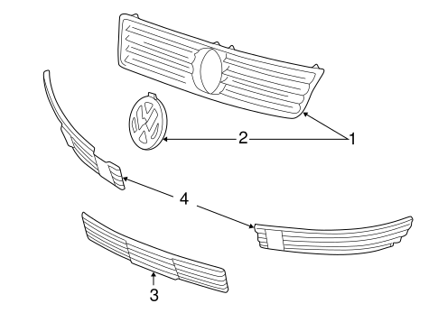 Grille & Components for 2003 Volkswagen Passat #0