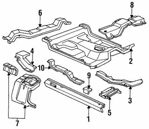 Body/Floor - Cab for 1997 Ford Ranger #2
