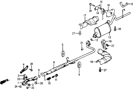 ELECTRICAL / EXHAUST / HEATER / FUEL/EXHAUST SYSTEM for 1985 Honda CIVIC 5-DOOR #1