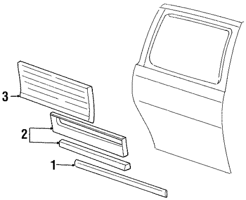 Exterior Trim - Side Door for 2000 Ford Windstar #0