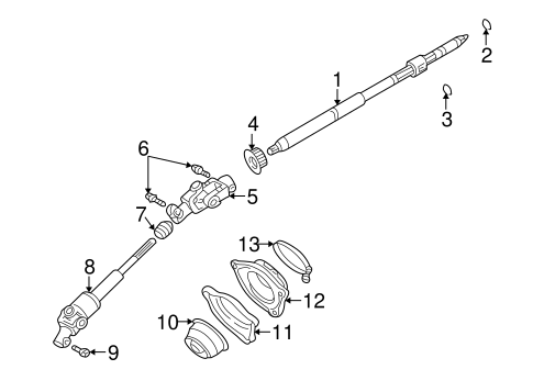 STEERING/SHAFT & INTERNAL COMPONENTS for 2003 Toyota MR2 Spyder #1