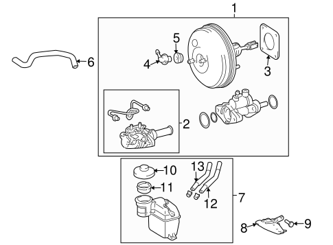 BODY/MASTER CYLINDER - COMPONENTS ON DASH PANEL for 2006 Toyota Sienna #1