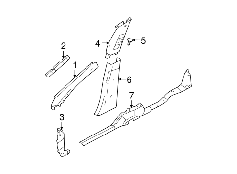 Body/Interior Trim - Pillars for 2005 Ford Five Hundred #1
