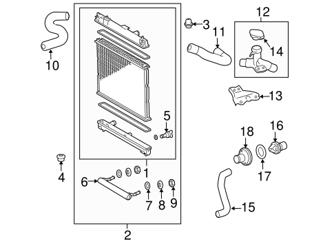 COOLING SYSTEM/RADIATOR & COMPONENTS for 2009 Toyota Yaris #1