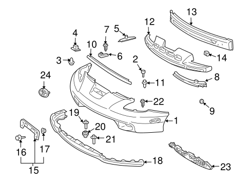 BODY/BUMPER & COMPONENTS - FRONT for 2000 Toyota Celica #1