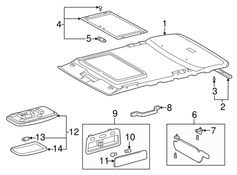 BODY/INTERIOR TRIM - ROOF for 1997 Toyota RAV4 #4