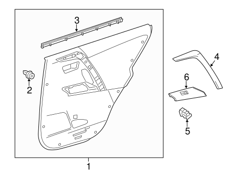 BODY/INTERIOR TRIM - REAR DOOR for 2016 Toyota RAV4 #1