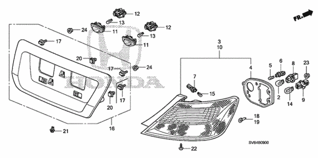 Taillight - License Light for 2010 Honda Civic #0