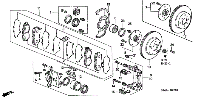 CHASSIS/FRONT BRAKE (2) for 2002 Honda ACCORD SEDAN #1