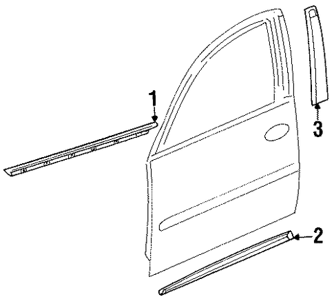 Aurora EXTERIOR TRIM - FRONT DOOR